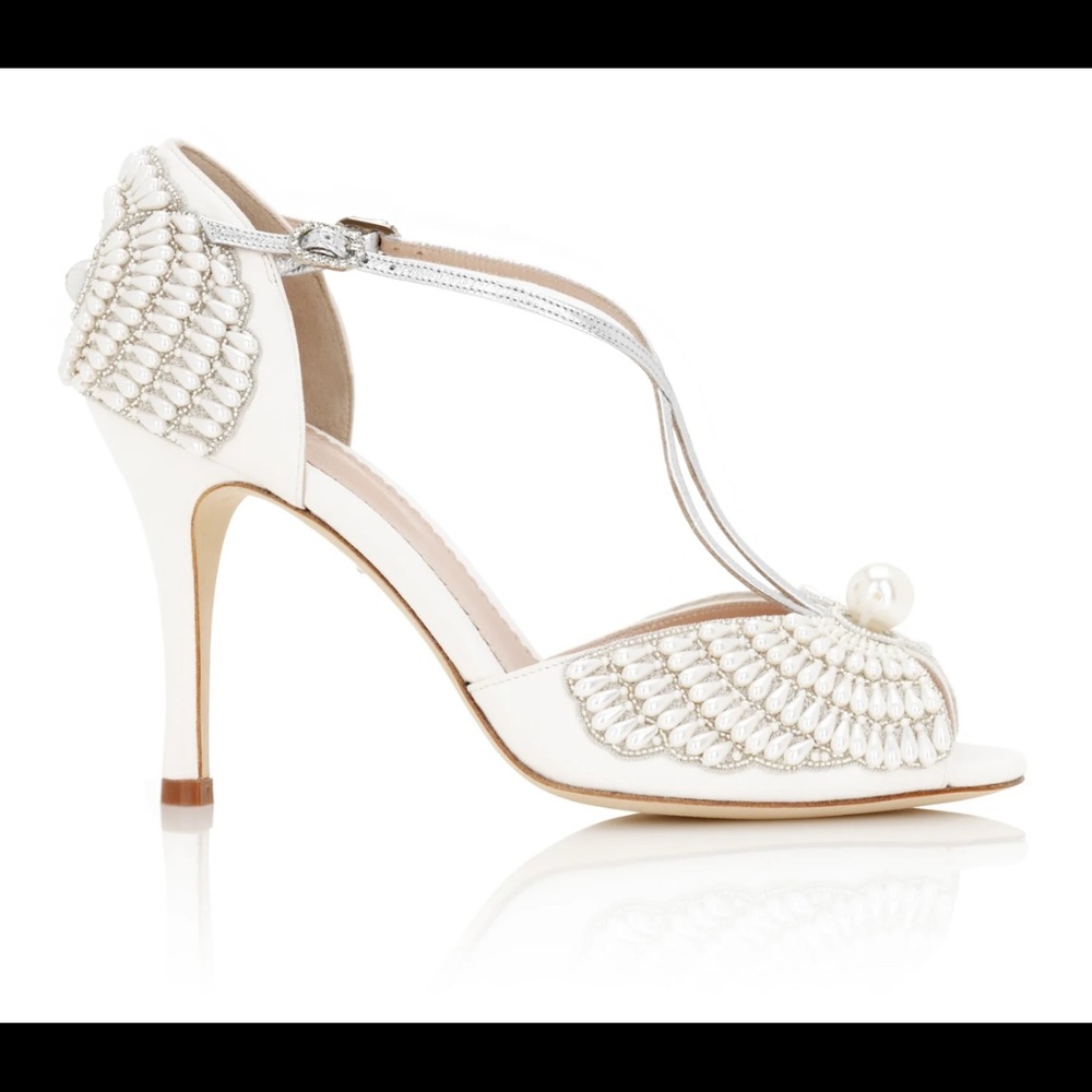 Emmy London pearl bridal wedding shoes
